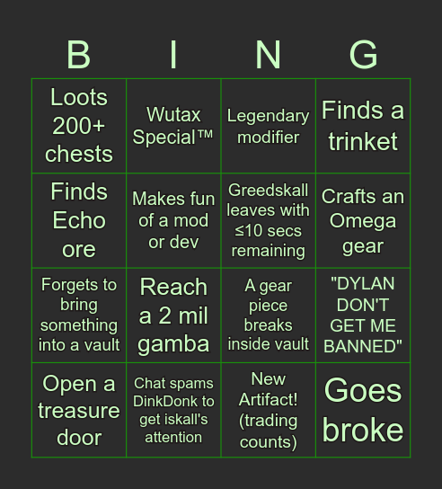 Iskall VHSMP BING(O) Bingo Card