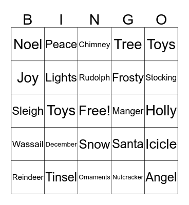 Christmas Bingo Card