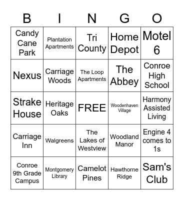 Station 1 Bingo Card