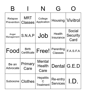 STERLING HEALTH CARE Bingo Card