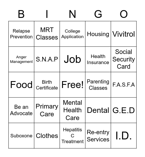 STERLING HEALTH CARE Bingo Card