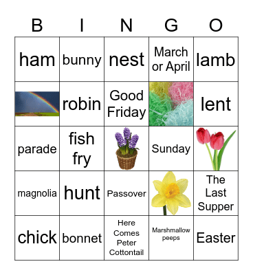 Easter Bingo Card