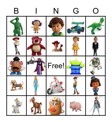 Toy Story Bingo Card