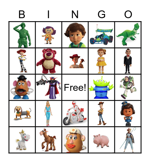 Toy Story Bingo Card
