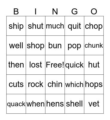 Letterland Review Bingo Card