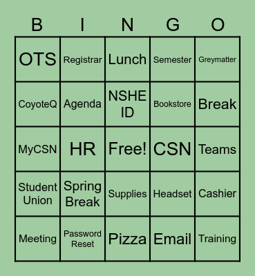 Bingo Card