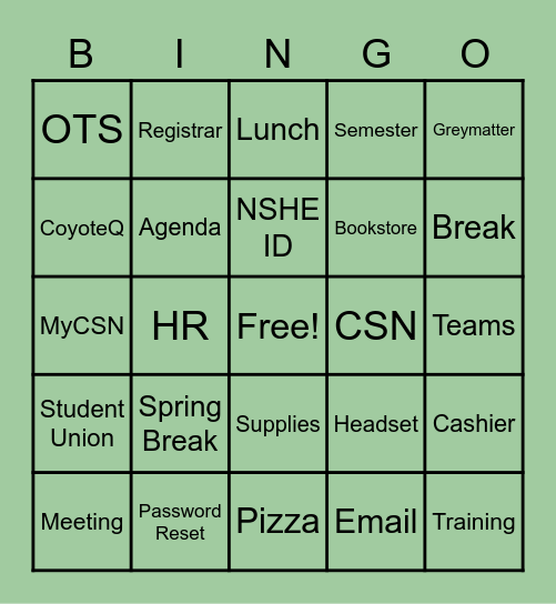 Bingo Card