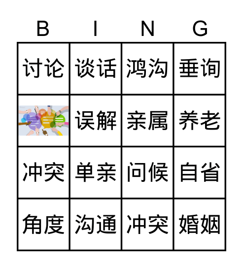 第六课 沟通 Bingo Card