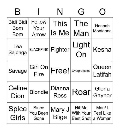 Music Bingo Round 2 Bingo Card