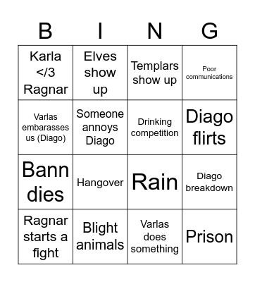 South Reach Party Bingo Card