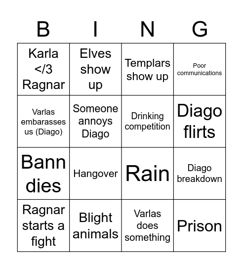 South Reach Party Bingo Card