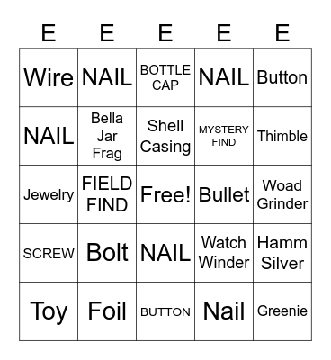 MetalBINGO ROUND 5 - X MARKS THE SPOT Bingo Card