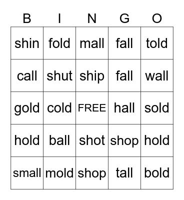 Bingo Card