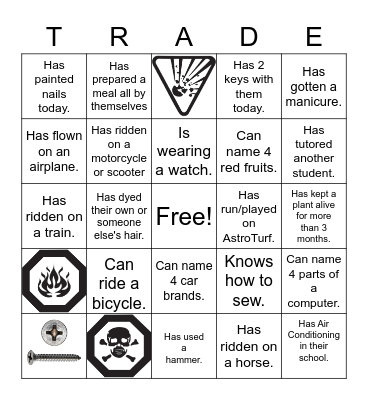 Find Someone Who... Bingo Card