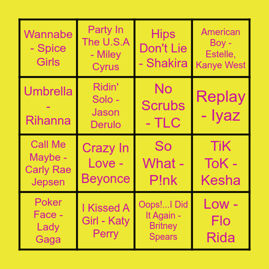 Fruity Bingo Card