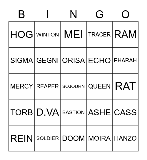 MH ULT BINGO Card