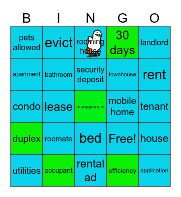 roomates Bingo Card