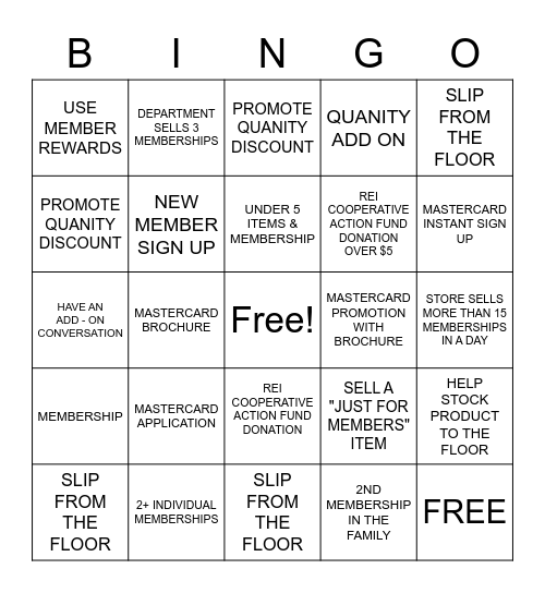 BING-O Bingo Card