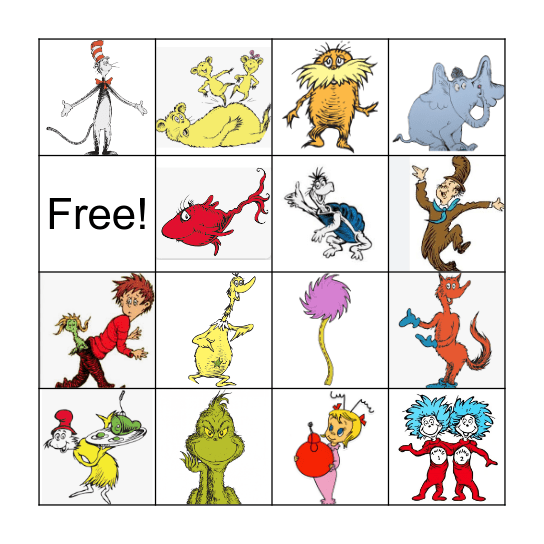 Dr Seuss Bingo! Bingo Card