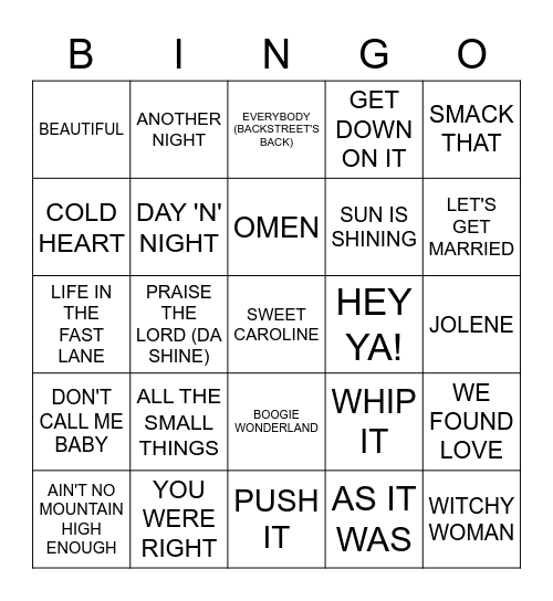 TACO THURSDAYS Bingo Card