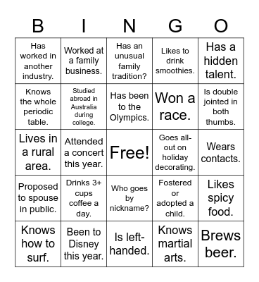 DI Retreat 2023 Bingo Card