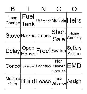 Legal Brief Bingo Card