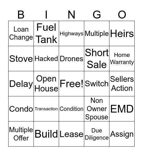 Legal Brief Bingo Card