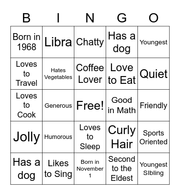 Human BIngo Card