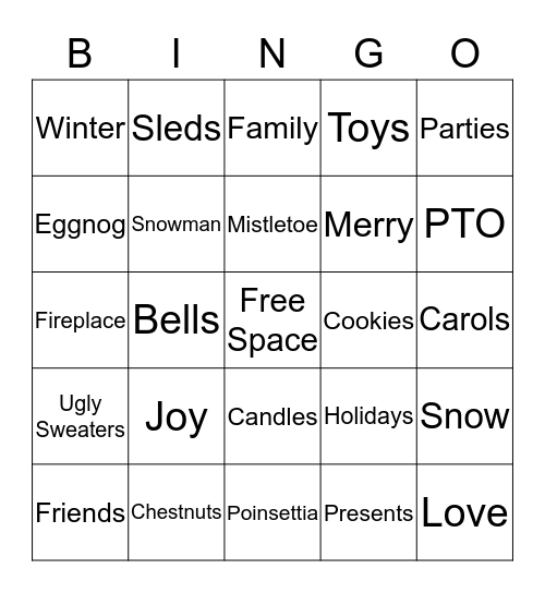 Winter Bingo! Bingo Card