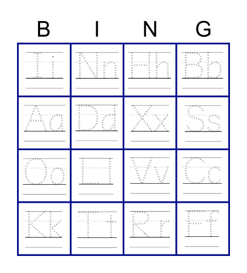 Alphabet BINGO Card