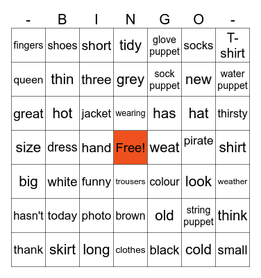 Kids8_1B Bingo Card