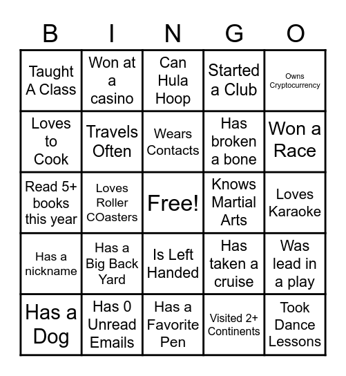 Get to Know AP/AR Bingo Card