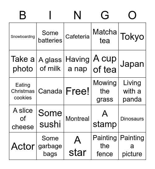 C3 Lesson 22 book D Bingo Card