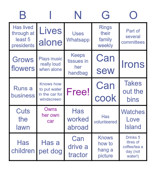 Ballycroy Women's Group International Women's Day 2023 Bingo Card