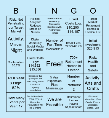 Good Old Times Bingo Card