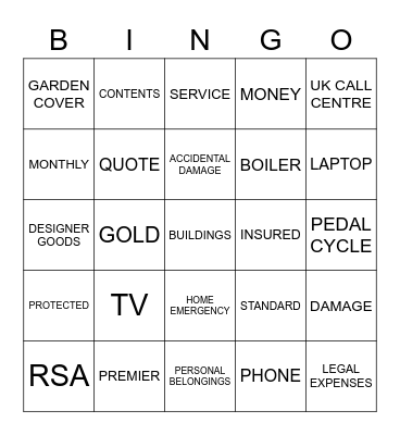 RSA HUDDLE 13/03/2023 Bingo Card