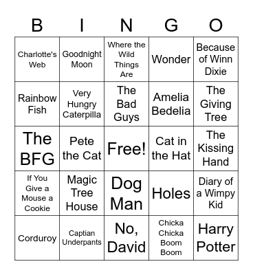 Book Bingo Card