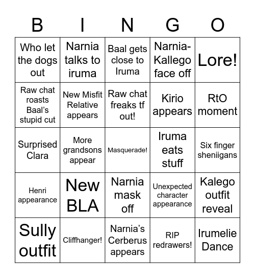 Devicullum Bingo! Bingo Card