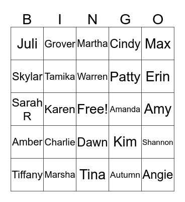 2015 CSR BINGO Card