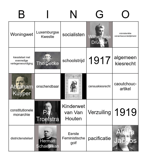 Nederlandse staatsinrichting Bingo Card