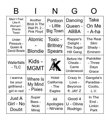 KTRM Bingo Card