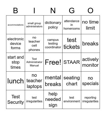 Bingo Card