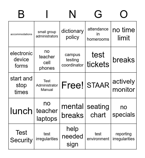 Bingo Card