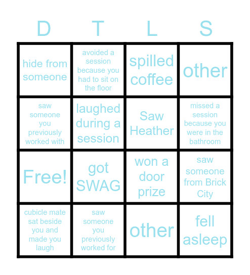 NCTIES DTLS Challenge Bingo Card