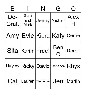 Red - 3rd September Bingo Card