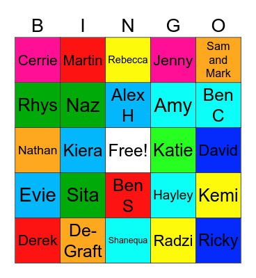 Red - 3rd September Bingo Card