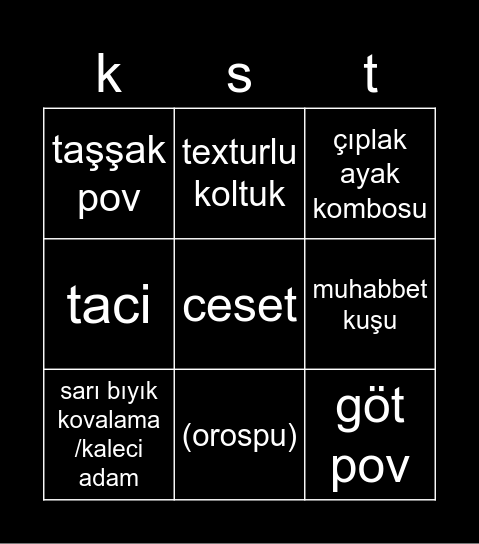 gerçk Bingo Card