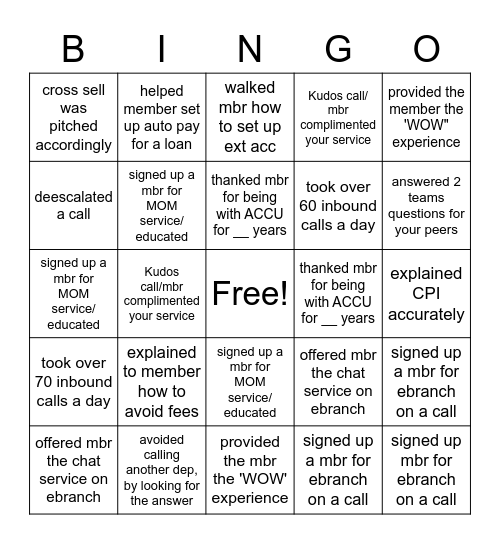 MARCH SC BINGO Card