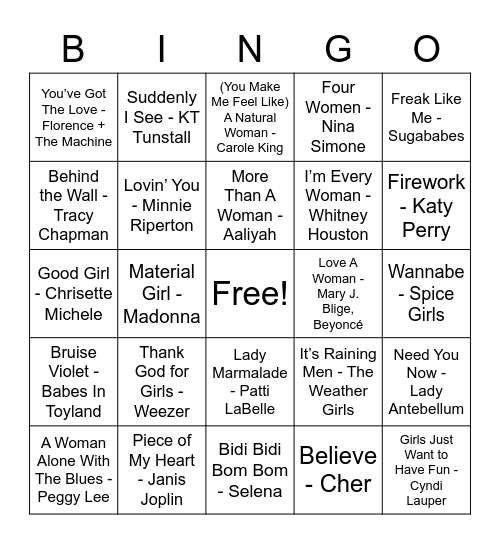 International Women’s Day Bingo 2 Bingo Card