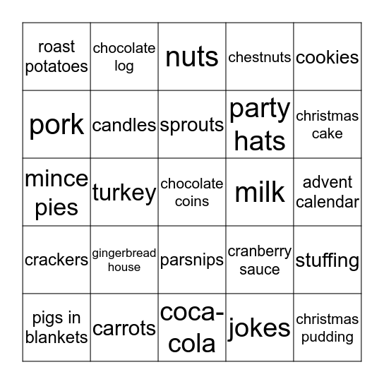 Christmas!!! Bingo Card